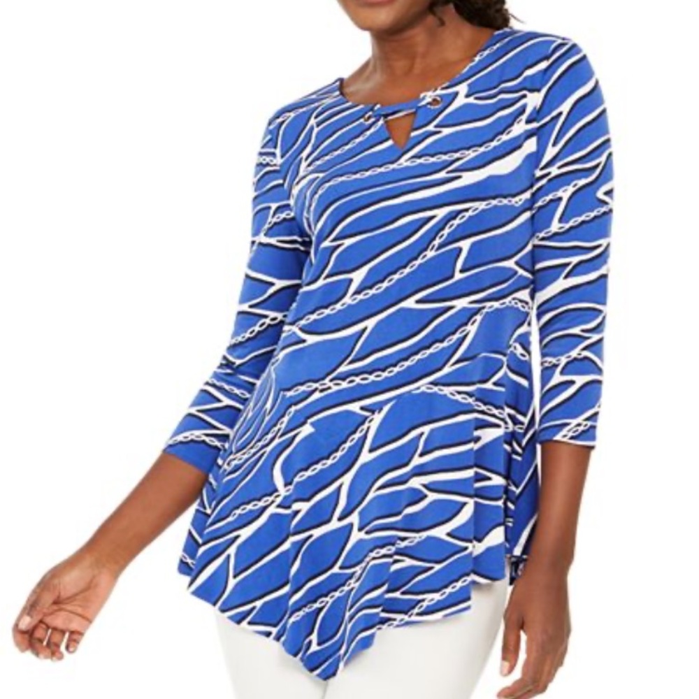 CHAIN PRINT GROMMET TUNIC